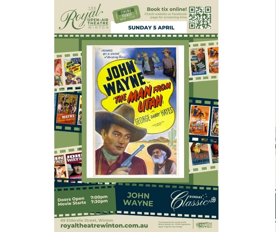 Classic | John Wayne | The Man From Utah | Sunday | 7pm
